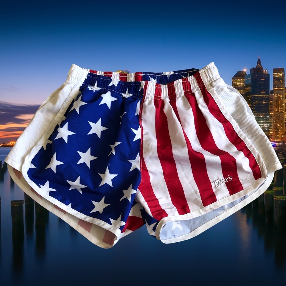 Tyler’s Youth American Flag Racer Shorts